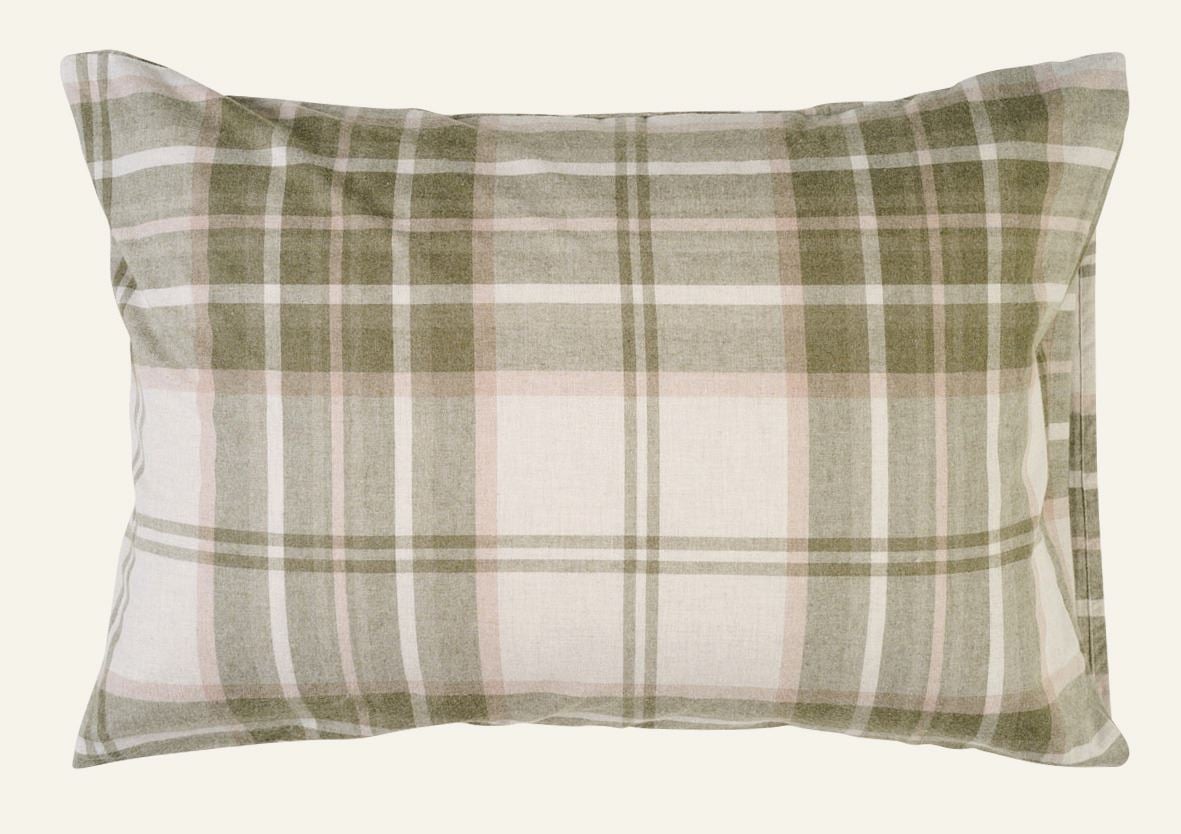 Garnfarget flanell putevar olivengrønn - 70x100 cm olivengrønn - 1