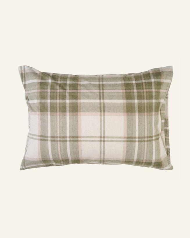 Garnfarget flanell putevar olivengrønn - 70x100 cm olivengrønn - 1