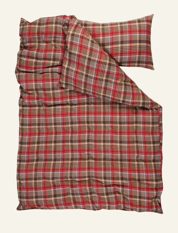 Garnfarget flanell sengesett multi - 2