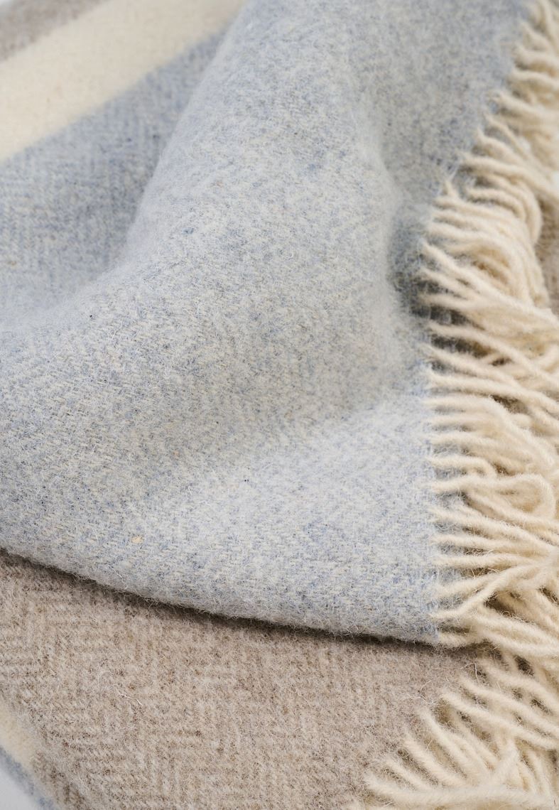 Ullpledd multi beige - 3