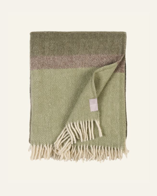 Ullpledd multi grønn - 130x170 cm multi grønn - 1