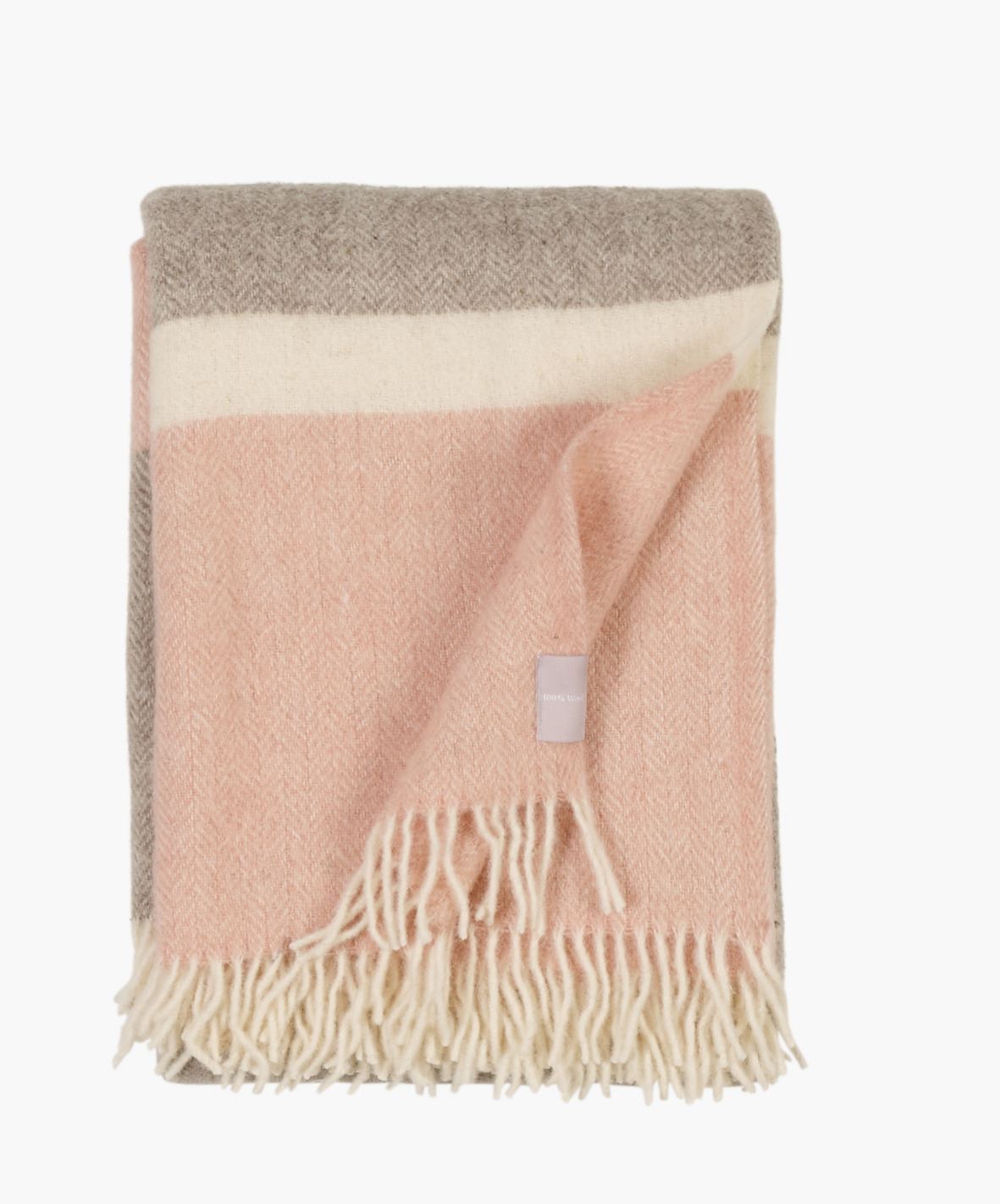 Ullpledd multi rosa - 130x170 cm multi rosa - 1