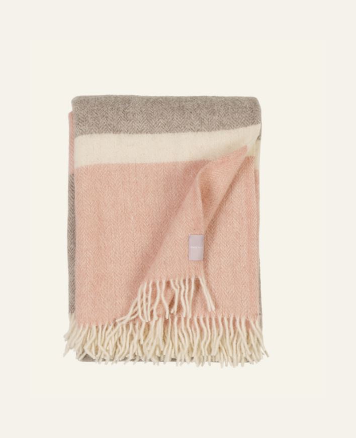 Ullpledd multi rosa - 130x170 cm multi rosa - 1