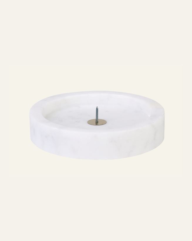 Lysholder hvit - ø10x2 cm hvit - 1