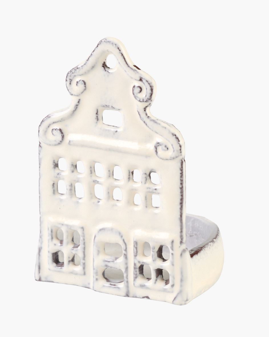 Telysholder hvit - 7,5x7x11 cm hvit - 1