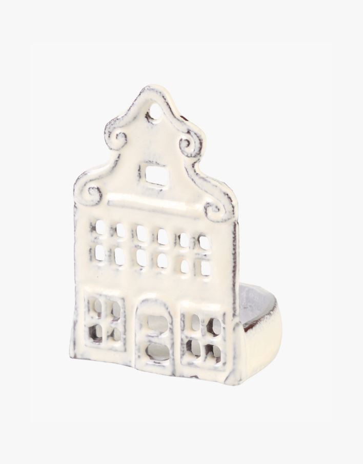 Telysholder hvit - 7,5x7x11 cm hvit - 1