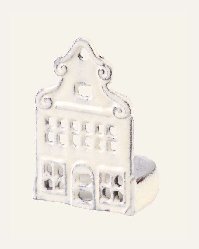 Telysholder hvit - 7,5x7x11 cm hvit - 1