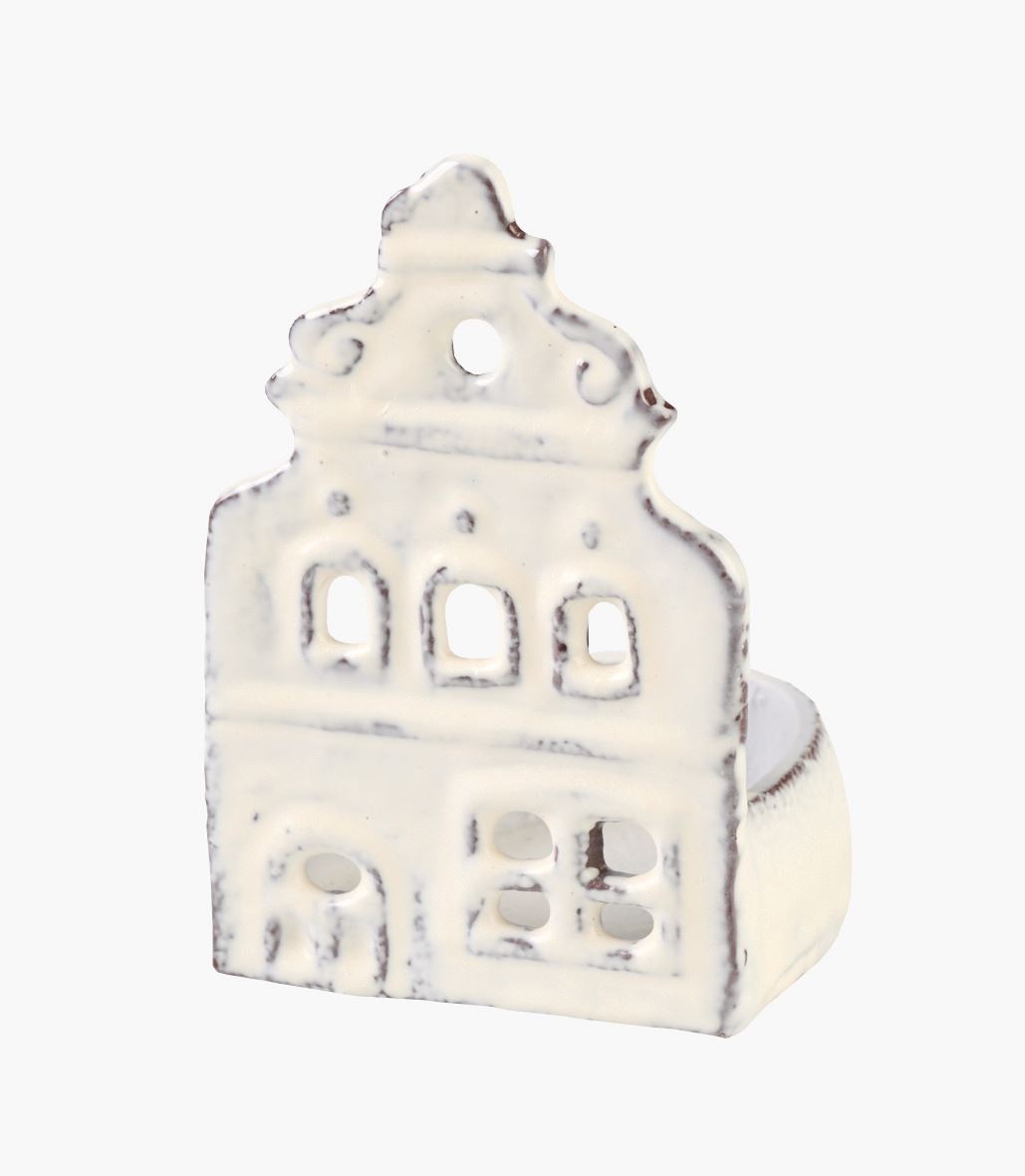 Telysholder hvit - 6x6x9 cm hvit - 1