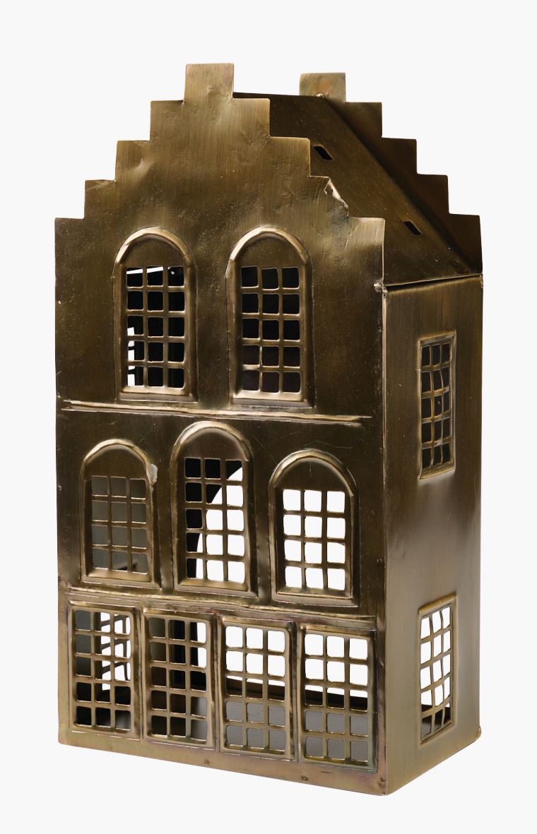 Telysholder messing - 16,5x9,5x30,5 cm messing - 1