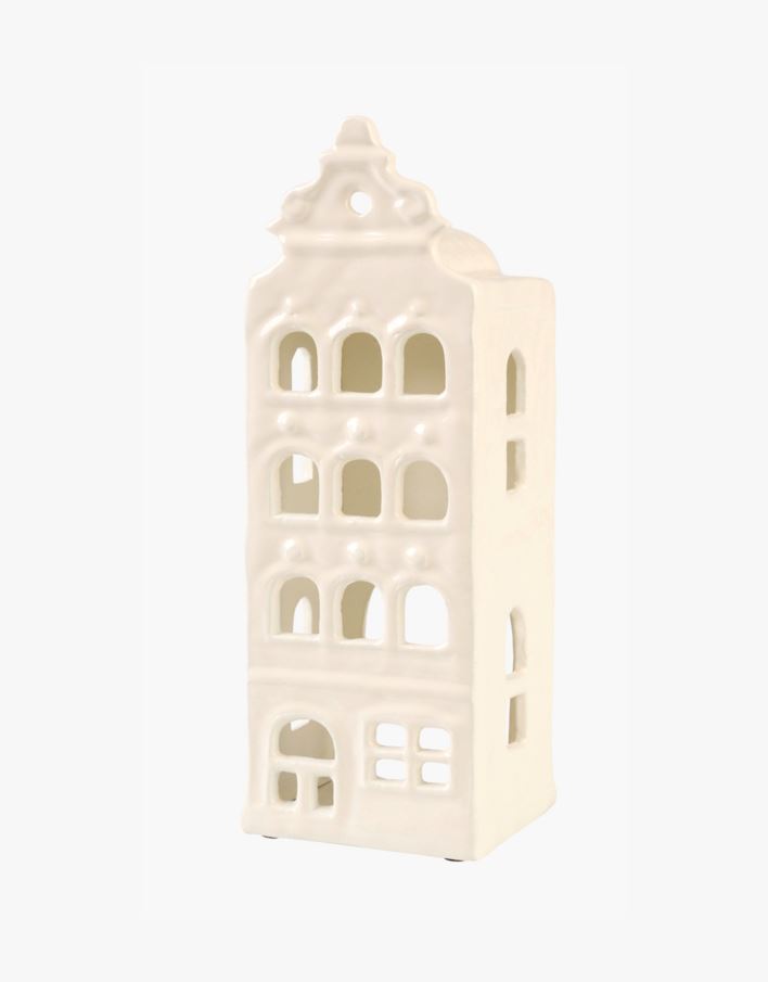 Telysholder hvit - 7,5x6,5x21 cm hvit - 1