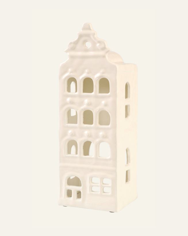 Telysholder hvit - 7,5x6,5x21 cm hvit - 1