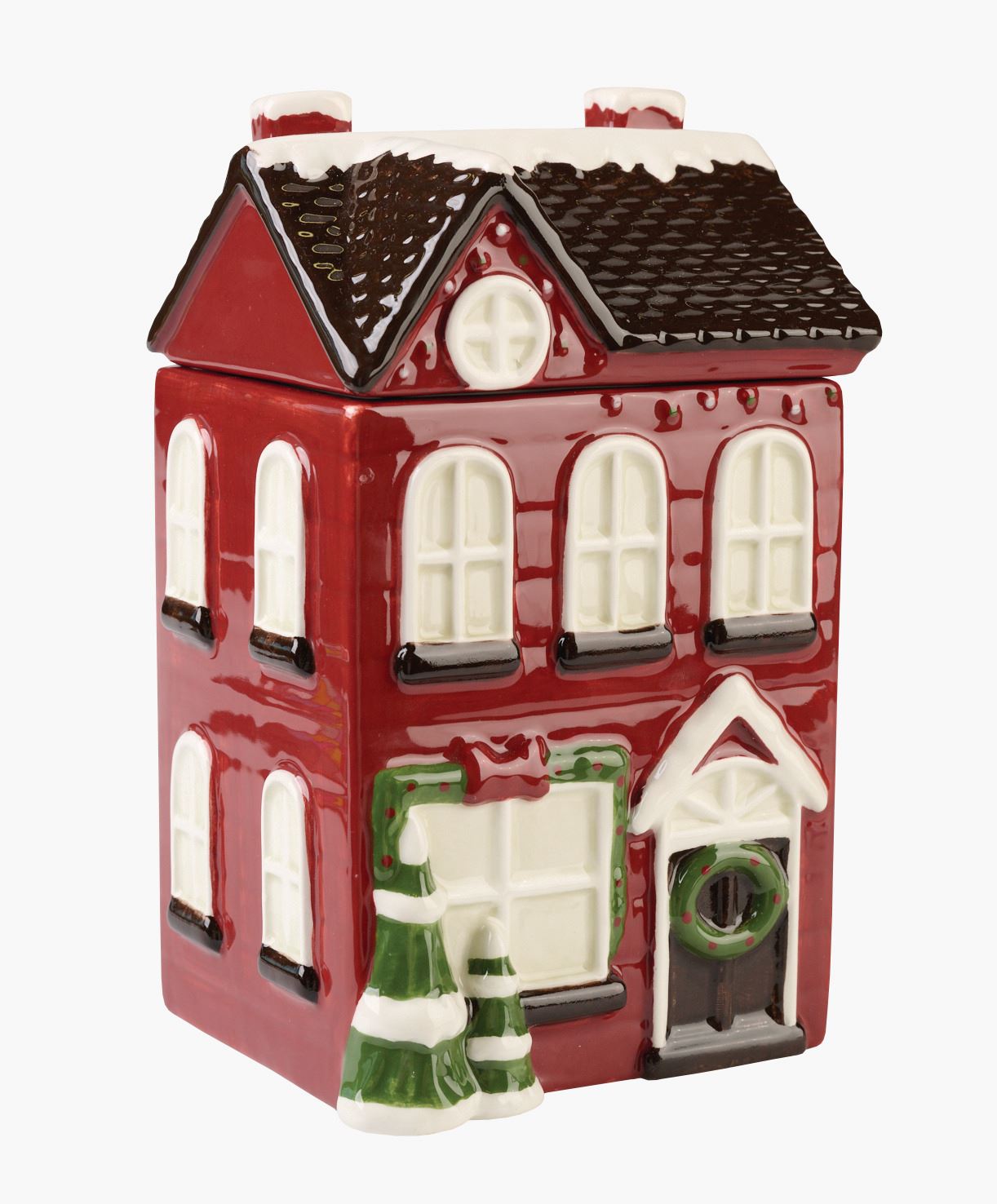 Krukke m/lokk rød - 14,5x13x23,5 cm rød - 1