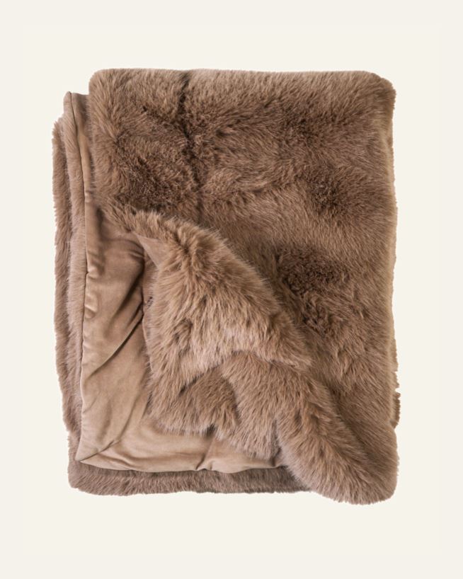 Pelspledd kamel - 130x170 cm kamel - 1