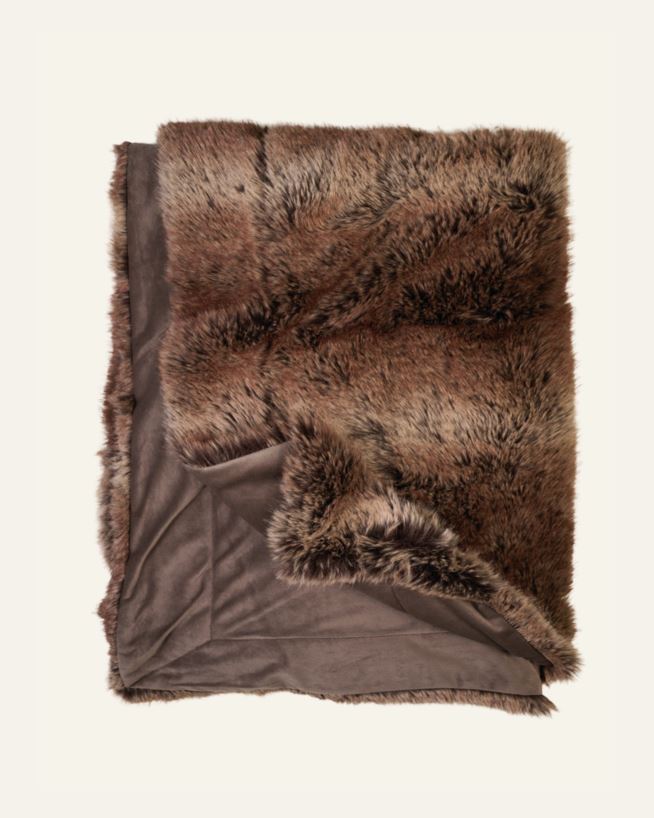 Pelspledd brun - 130x170 cm brun - 1