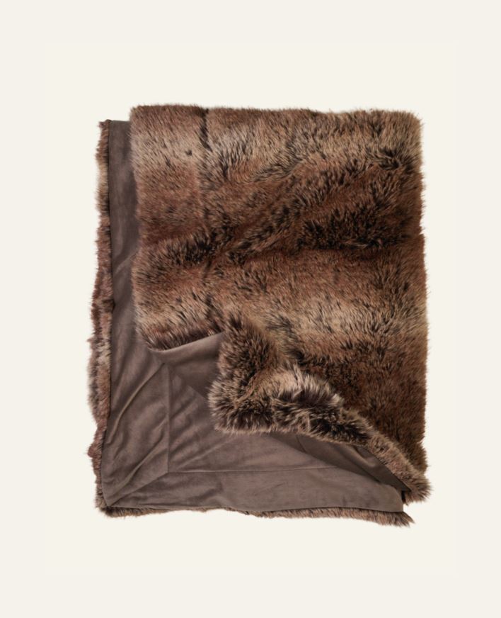 Pelspledd brun - 130x170 cm brun - 1