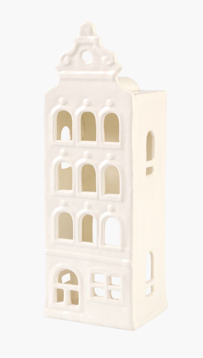 Telysholder hvit - 10,7x9x30,3 cm hvit - 1