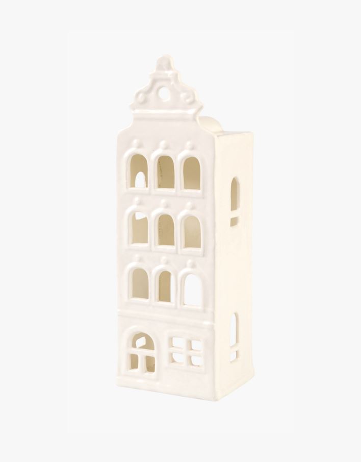 Telysholder hvit - 10,7x9x30,3 cm hvit - 1