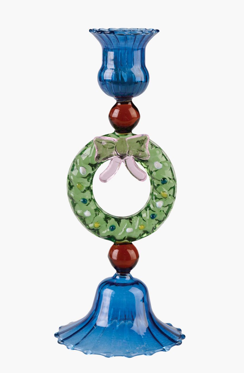 Lysestake multi blå - 8x8x20 cm multi blå - 1