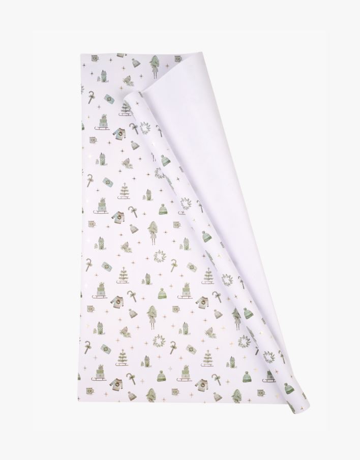 Gavepapir grønn - 70cm x 3m grønn - 1