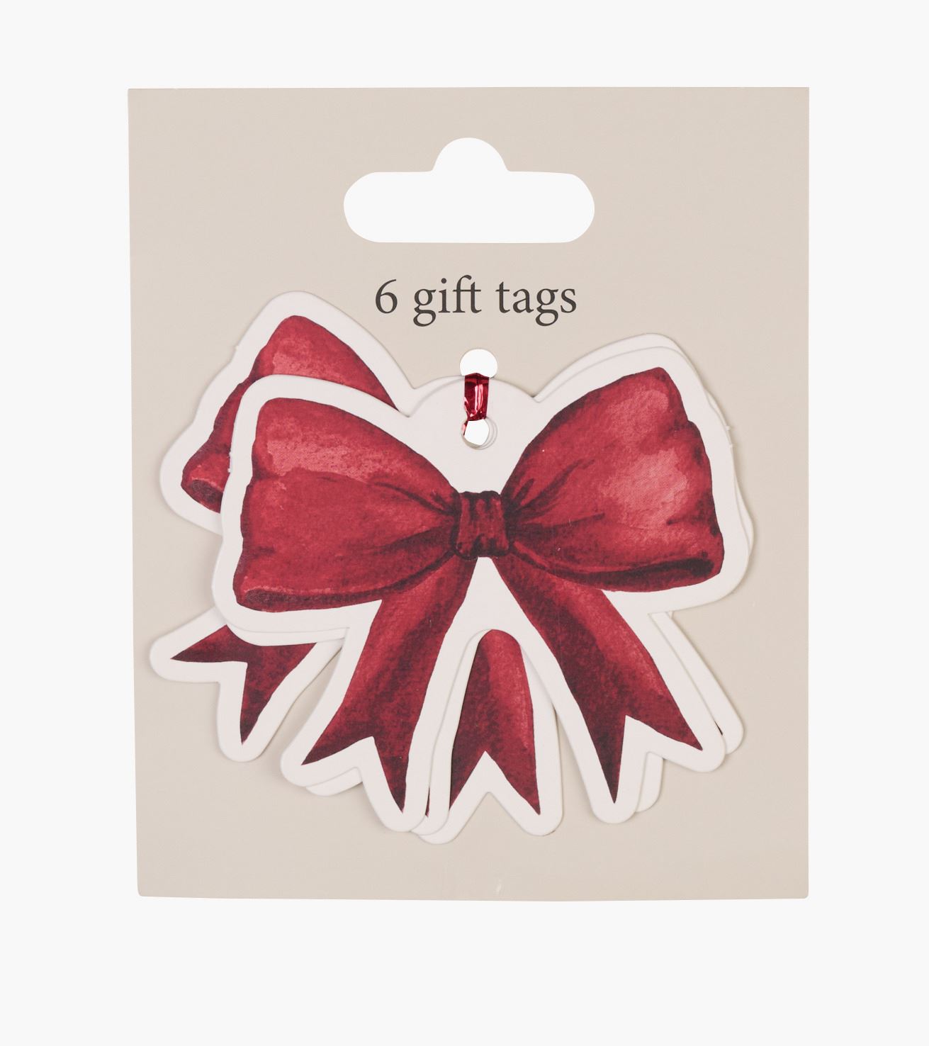 Merkelapp 6stk rød - 7 cm rød - 1