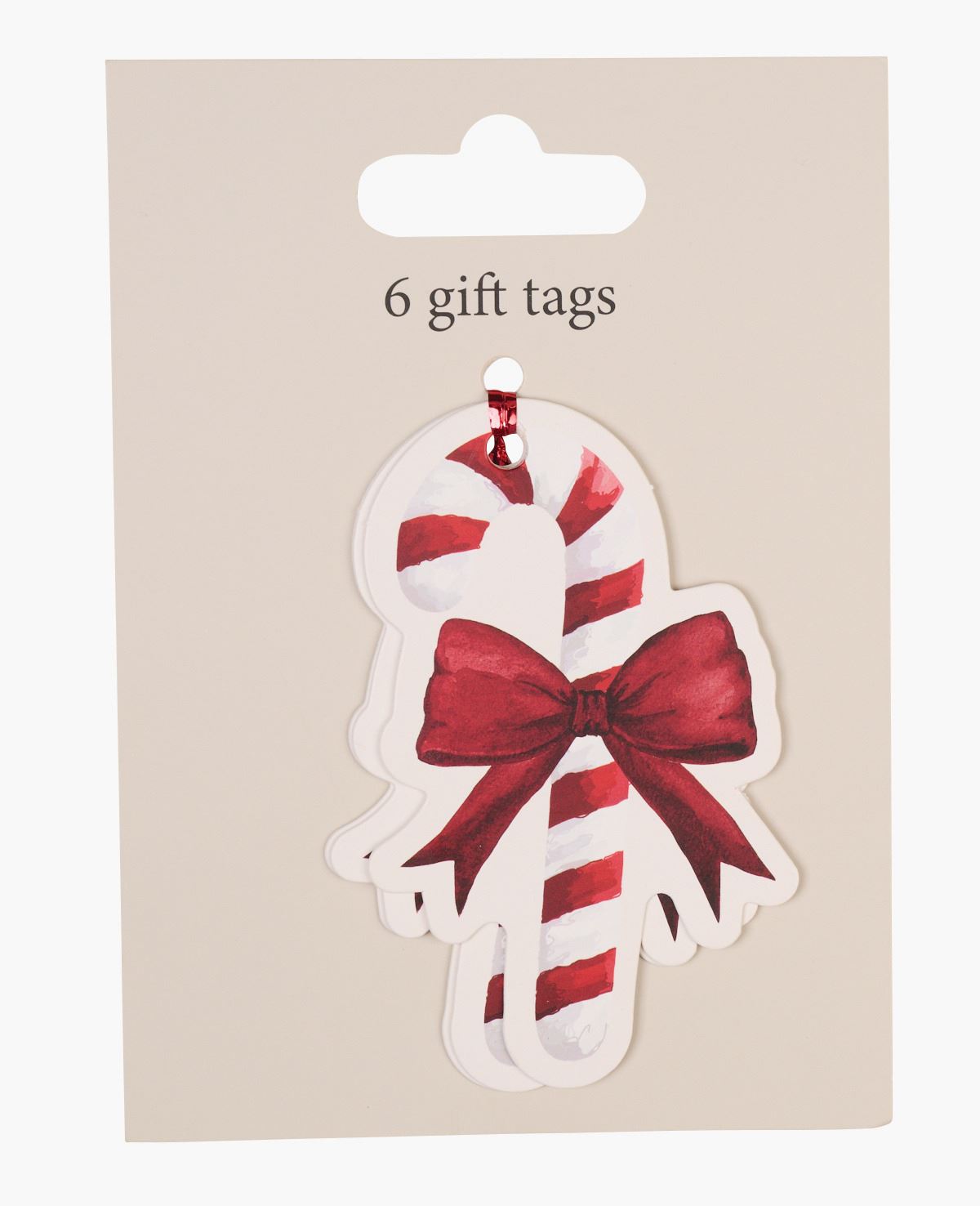 Merkelapp 6stk multi rød - 9 cm multi rød - 1