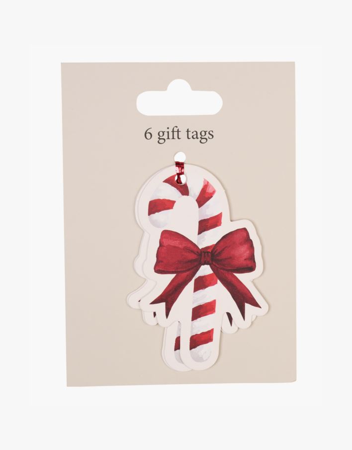 Merkelapp 6stk multi rød - 9 cm multi rød - 1