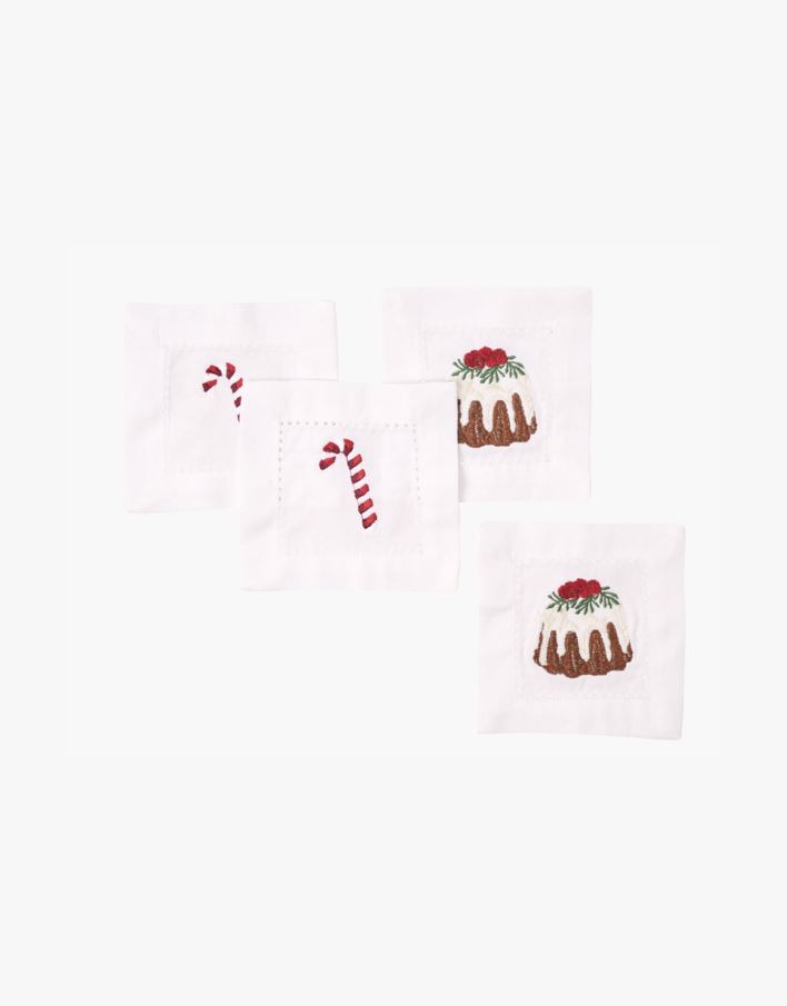 Drikkebrikke hvit - 13x13 cm hvit - 1