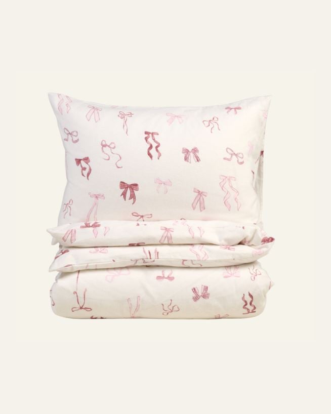 Flanell sengesett multi rosa - 140x200 cm multi rosa - 1