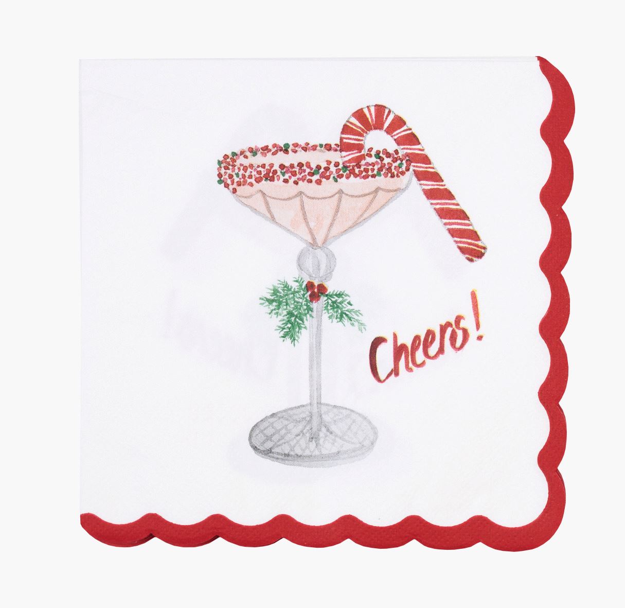 Papirservietter multi rød - 33x33 cm multi rød - 1