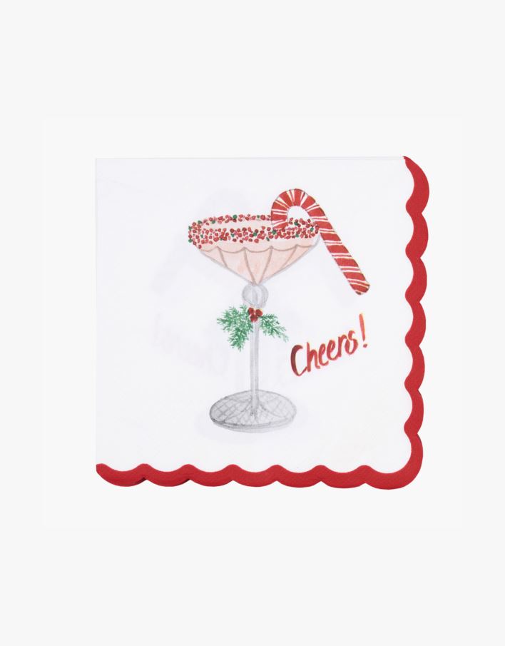 Papirservietter multi rød - 33x33 cm multi rød - 1