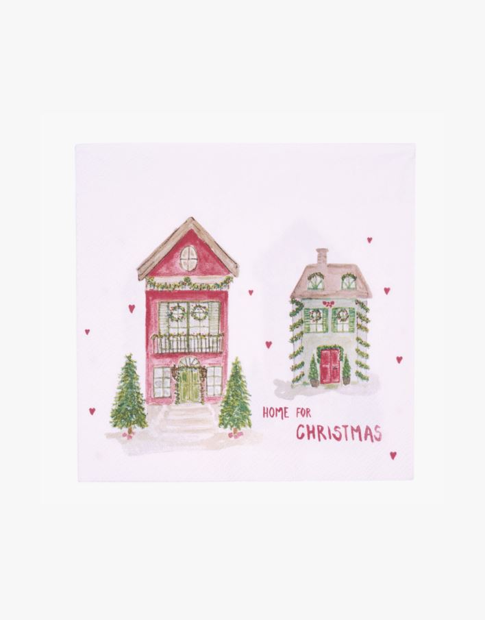 Papirservietter multi rød - 33x33 cm multi rød - 1