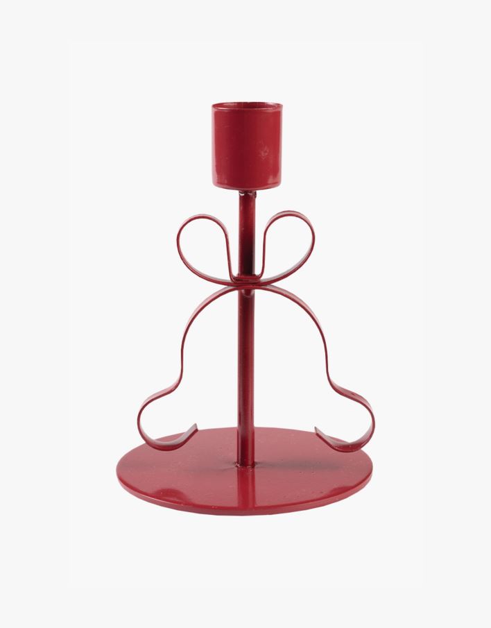 Lysestake mørk rød - 8,6x8,6x17 cm mørk rød - 1