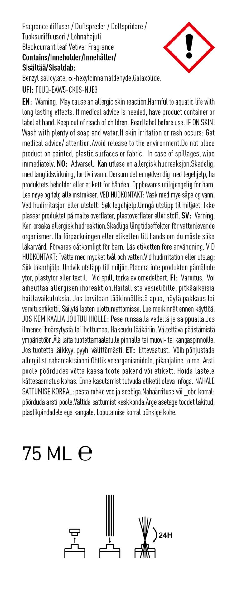 Duftpinner lys blå - 6