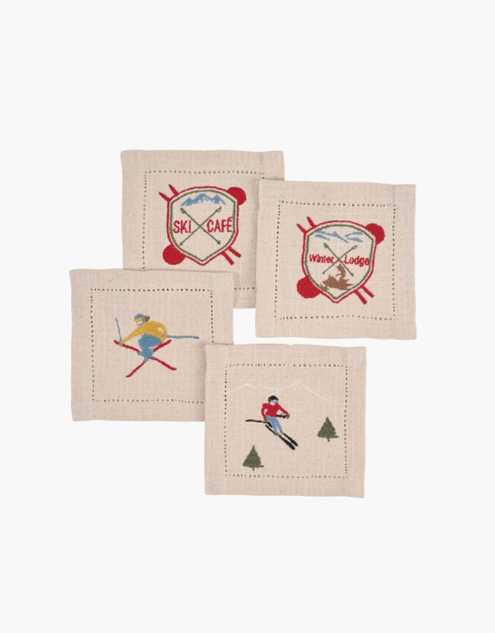 Drikkebrikke multi - 13x13 cm multi - 1