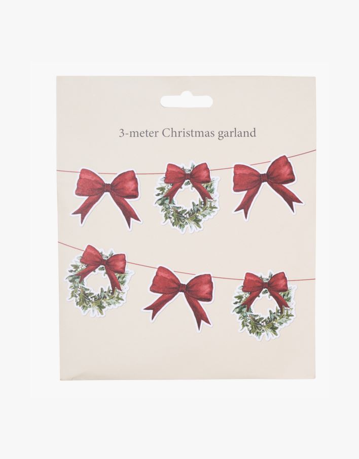 Girlander multi rød - 3m x15 cm multi rød - 1