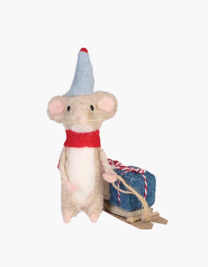 Julemus multi blå - 16x7x17 cm multi blå - 1