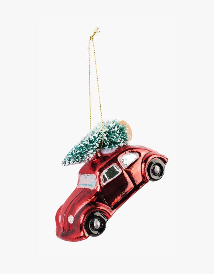 Juletrepynt rød - 11x9x5,5 cm rød - 1