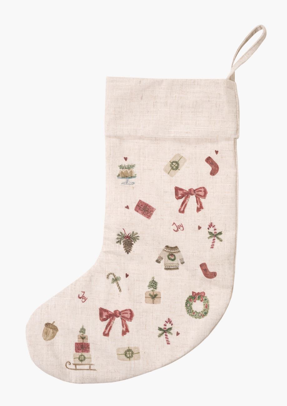 Julestrømpe multi rød - 35x50 cm multi rød - 1