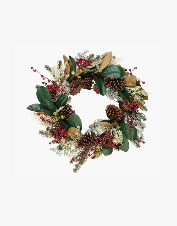 Krans multi rød - ø71x17 cm multi rød - 1