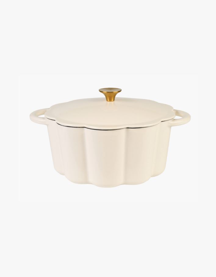 Støpejernsgryte rund krem - 4300ml krem - 1