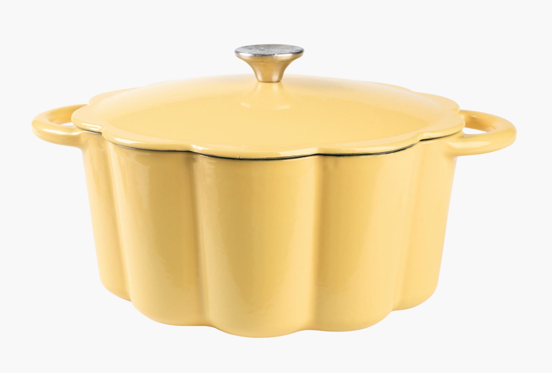 Støpejernsgryte rund gul - 4300ml gul - 1