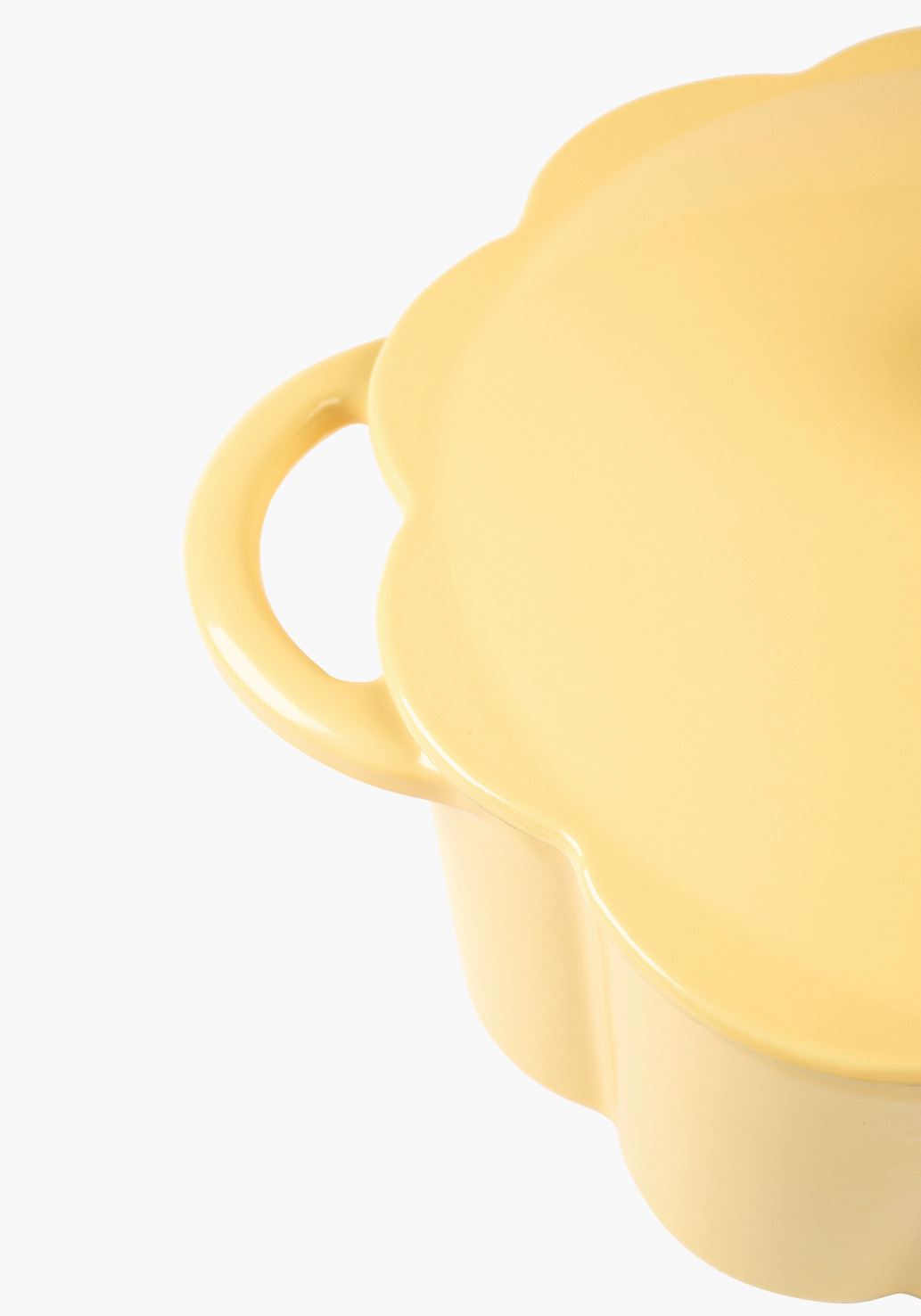 Støpejernsgryte rund gul - 4