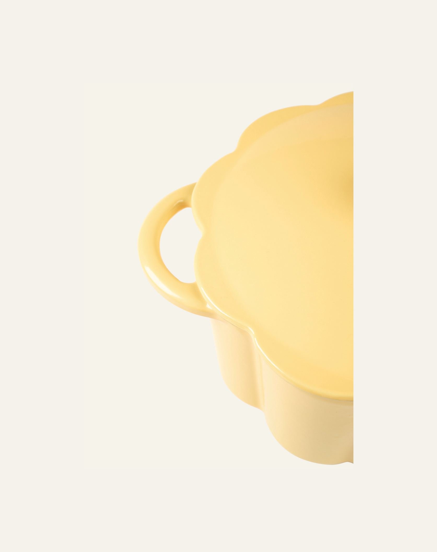 Støpejernsgryte rund gul - 4