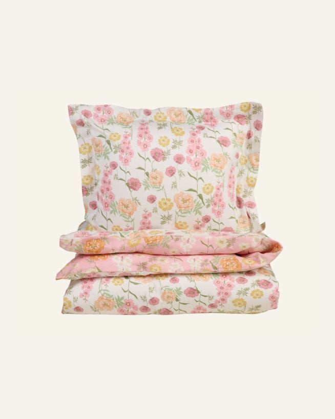 Sateng sengesett multi rosa - 140x200 cm multi rosa - 1
