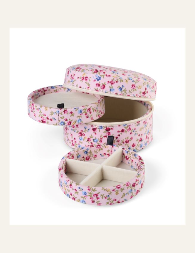 Smykkeskrin m/glidelås rosa - 3