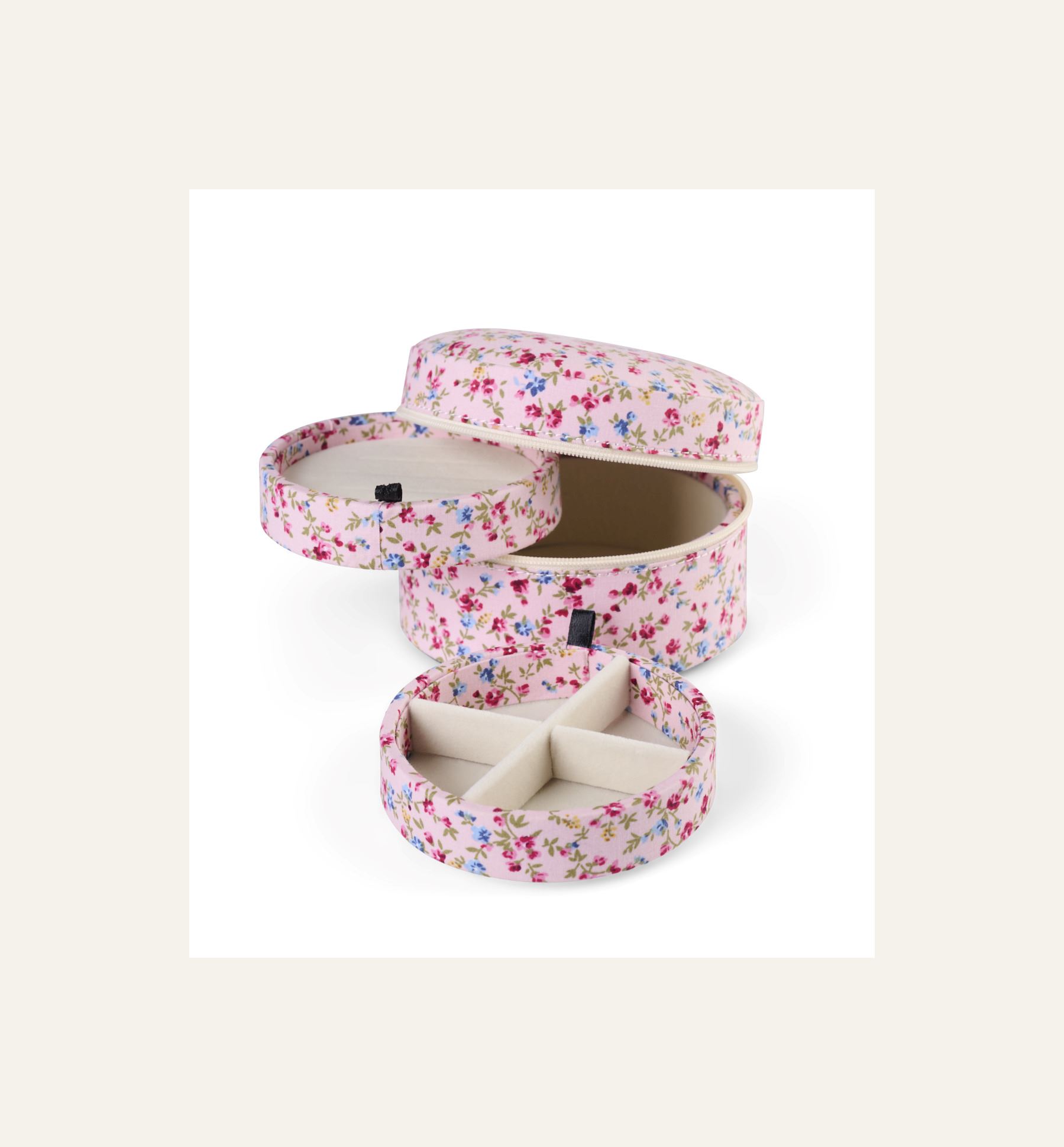 Smykkeskrin m/glidelås rosa - 3