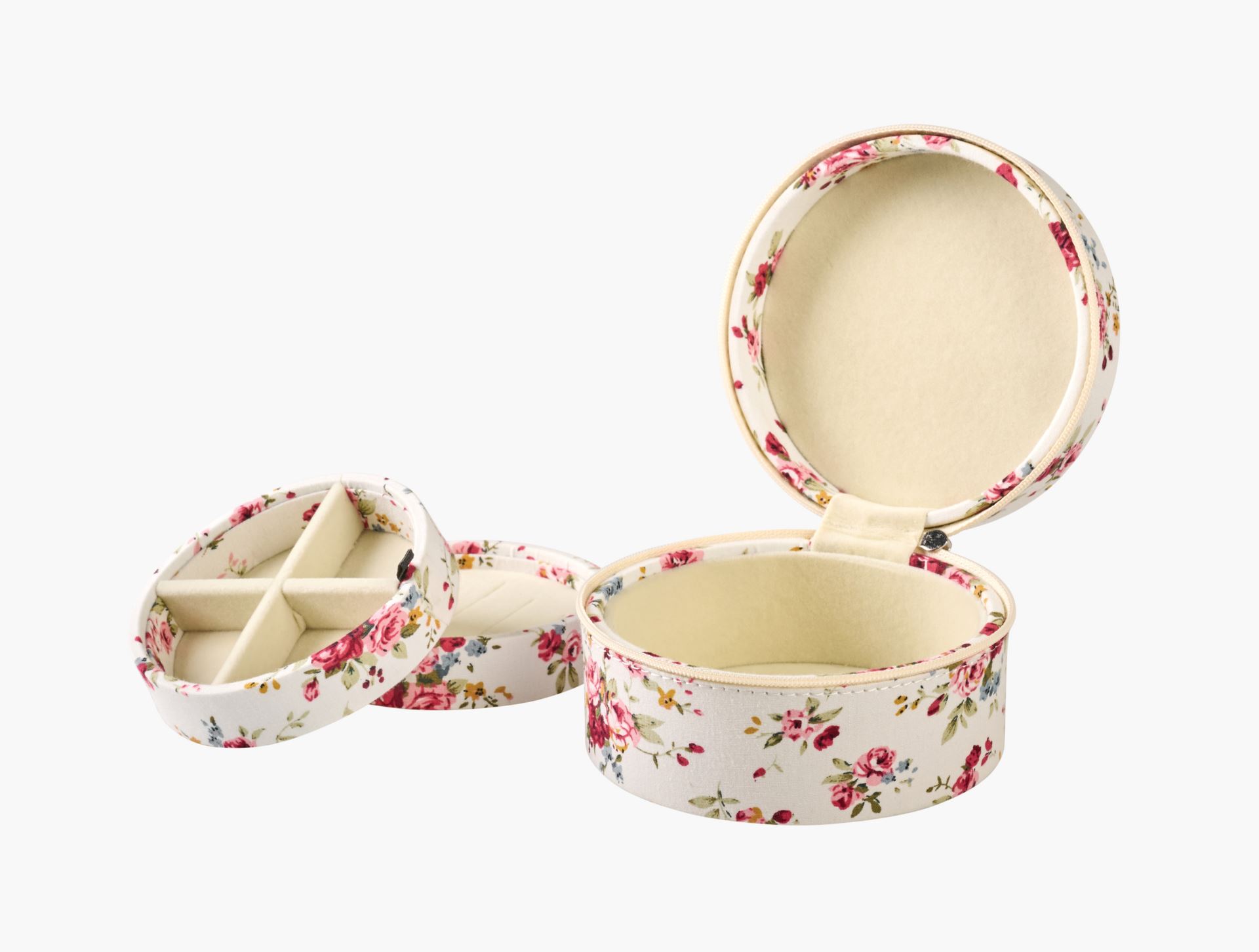 Smykkeskrin m/glidelås hvit - 3