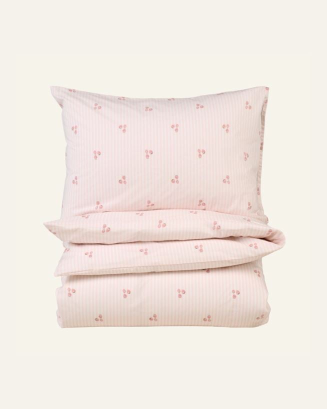 Bomull sengesett rosa - 140x200 cm/50x70 cm rosa - 1