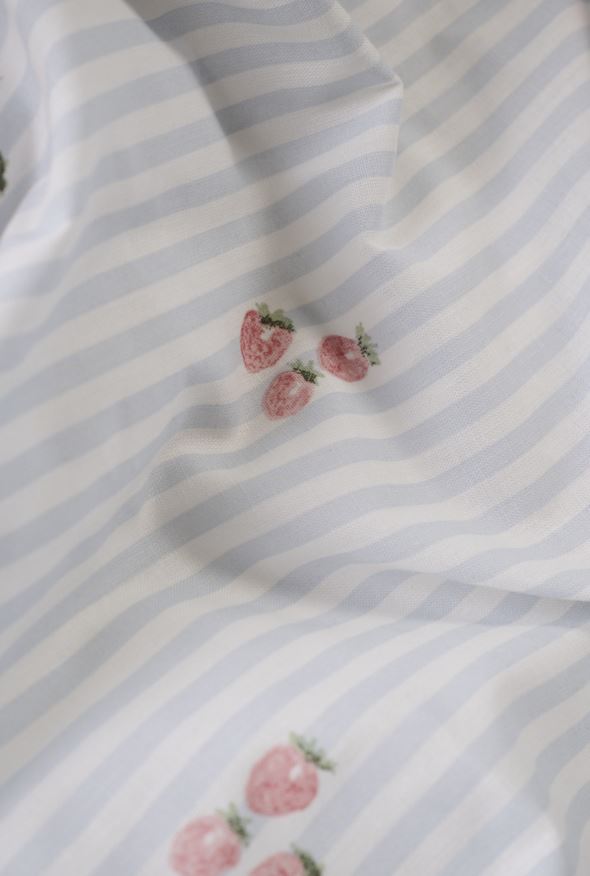 Bomull sengesett lys blå - 3