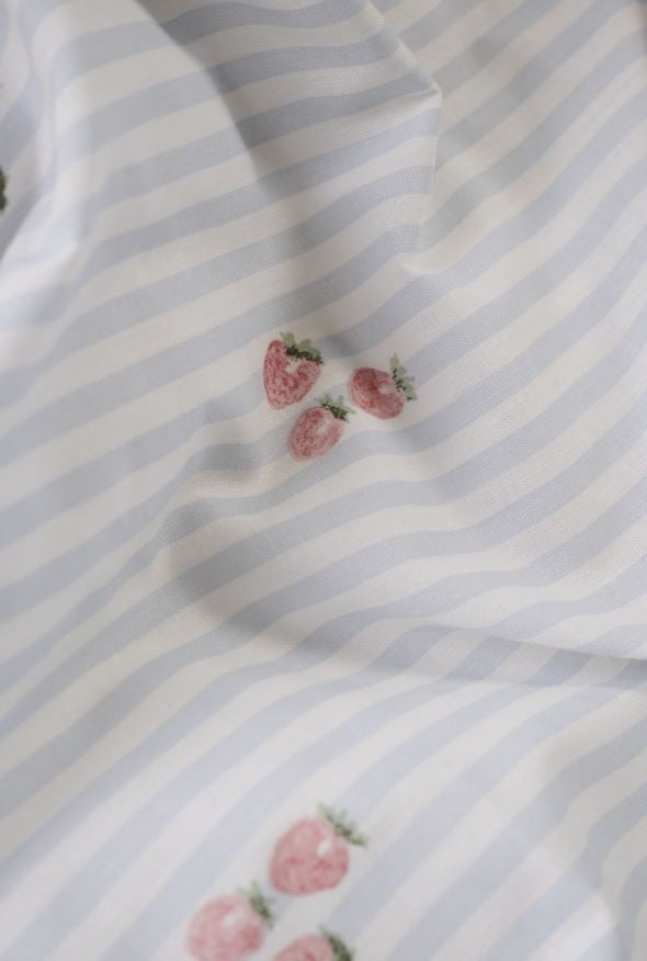 Bomull sengesett lys blå - 3